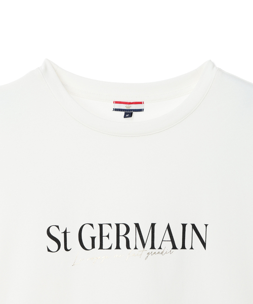 Petit Honfleur(プチオンフルール)の「ロゴプリントTシャツ【接触冷感・UVカット・オーガニックコットンブレンド】(Tシャツ/カットソー・レディース・ネイビー/ホワイト・M/L)」の7枚目の写真
