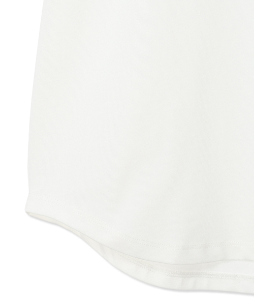 Petit Honfleur(プチオンフルール)の「ロゴプリントTシャツ【接触冷感・UVカット・オーガニックコットンブレンド】(Tシャツ/カットソー・レディース・ネイビー/ホワイト・M/L)」の9枚目の写真