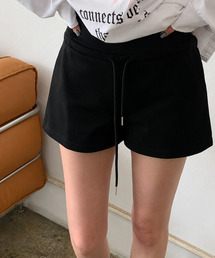 ワイドリブウエストスウェットショートパンツ