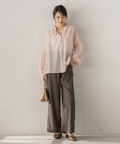 Droite lautreamont(ドロワットロートレアモン)の「サスティナクールブッチャーパンツ(その他パンツ・レディース・ベージュ/ネイビー/ブラウン・M)」の13枚目の写真