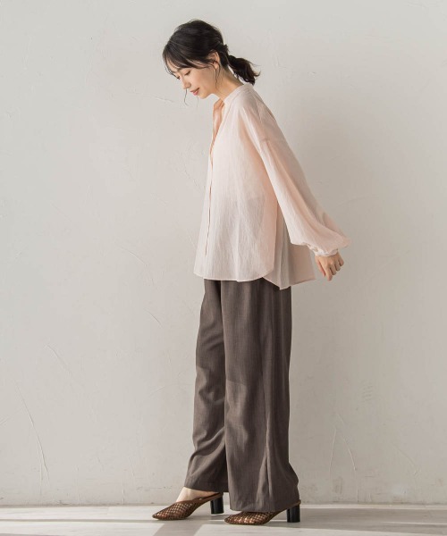 Droite lautreamont(ドロワットロートレアモン)の「サスティナクールブッチャーパンツ(その他パンツ・レディース・ベージュ/ネイビー/ブラウン・M)」の14枚目の写真