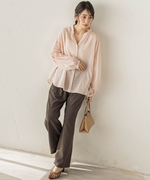Droite lautreamont(ドロワットロートレアモン)の「サスティナクールブッチャーパンツ(その他パンツ・レディース・ベージュ/ネイビー/ブラウン・M)」の17枚目の写真