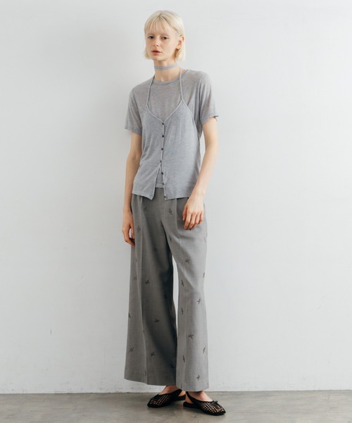 お値下げ 新品 CREDONA クレドナ LAYERED CUT TOPS セール】LAYERED CUT TOPS/レイヤードカットトップス（Tシャツ