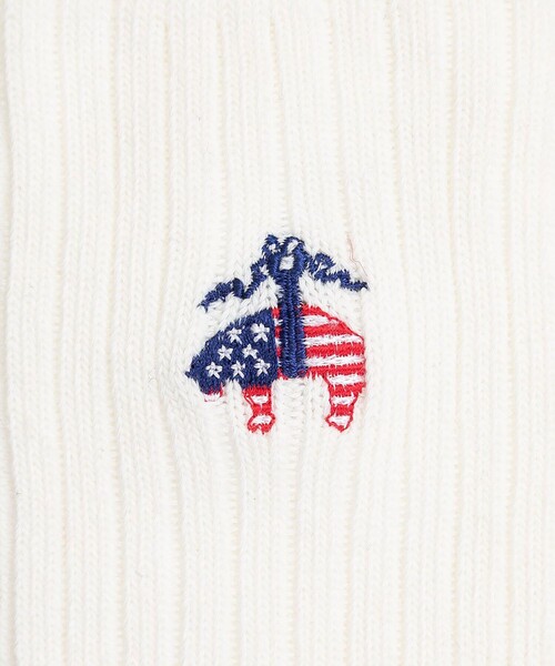 BROOKS BROTHERS(ブルックスブラザーズ)の「【アメリカ建国250th記念】 コットンブレンド 星条旗GFロゴ クルーソックス <ウィメンズ>(ソックス/靴下・レディース・レッド/ネイビー/ホワイト・ONE SIZE)」の4枚目の写真