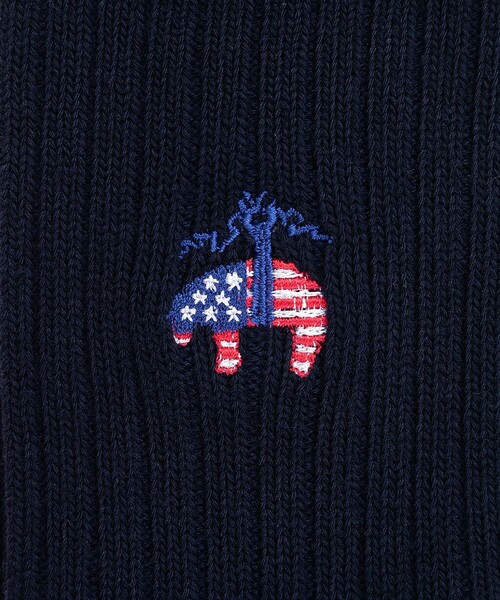 BROOKS BROTHERS(ブルックスブラザーズ)の「【アメリカ建国250th記念】 コットンブレンド 星条旗GFロゴ クルーソックス <ウィメンズ>(ソックス/靴下・レディース・レッド/ネイビー/ホワイト・ONE SIZE)」の5枚目の写真