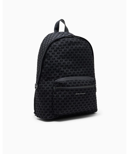 ARMANI EXCHANGE（アルマーニエクスチェンジ）の「【A|X アルマーニ エクスチェンジ】オールオーバーフロッキーロゴ バックパック（バックパック/リュック・メンズ・ブラック・FREE）」の7枚目の写真