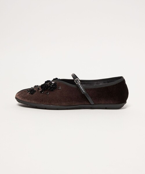 SY UNITED ARROWS（シーユナイテッドアローズ）の「＜SY＞フラワービジューチャイナベルト フラット20↑（バレエシューズ・レディース・ブラック/ライトグレー/ダークブラウン/ワインレッド・24cm/22.5cm/23.5cm/23cm/25cm/24.5cm）」の3枚目の写真