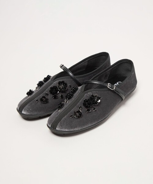 SY UNITED ARROWS（シーユナイテッドアローズ）の「＜SY＞フラワービジューチャイナベルト フラット20↑（バレエシューズ・レディース・ブラック/ライトグレー/ダークブラウン/ワインレッド・24cm/22.5cm/23.5cm/23cm/25cm/24.5cm）」の6枚目の写真
