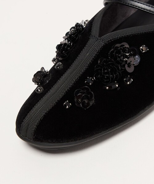 SY UNITED ARROWS（シーユナイテッドアローズ）の「＜SY＞フラワービジューチャイナベルト フラット20↑（バレエシューズ・レディース・ブラック/ライトグレー/ダークブラウン/ワインレッド・24cm/22.5cm/23.5cm/23cm/25cm/24.5cm）」の14枚目の写真