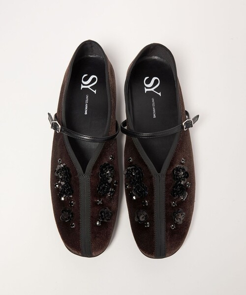 SY UNITED ARROWS（シーユナイテッドアローズ）の「＜SY＞フラワービジューチャイナベルト フラット20↑（バレエシューズ・レディース・ブラック/ライトグレー/ダークブラウン/ワインレッド・24cm/22.5cm/23.5cm/23cm/25cm/24.5cm）」の16枚目の写真