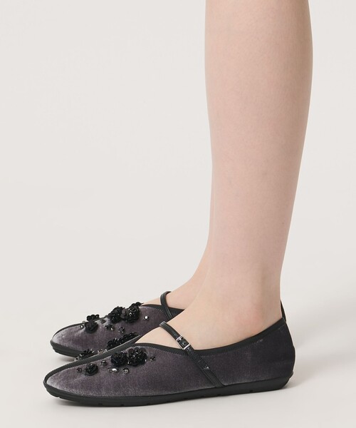 SY UNITED ARROWS（シーユナイテッドアローズ）の「＜SY＞フラワービジューチャイナベルト フラット20↑（バレエシューズ・レディース・ブラック/ライトグレー/ダークブラウン/ワインレッド・24cm/22.5cm/23.5cm/23cm/25cm/24.5cm）」の22枚目の写真
