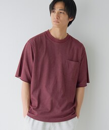 【吸水速乾/UVカット】配色ポンチ半袖ポケットTシャツ