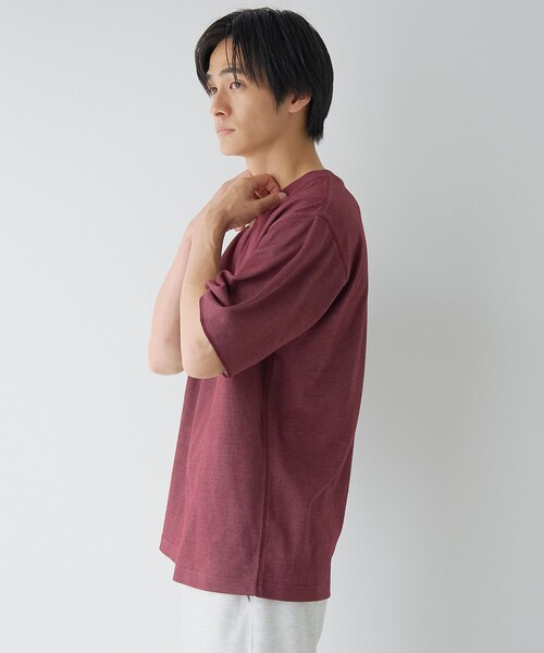 coen(コーエン)の「【吸水速乾/UVカット】配色ポンチ半袖ポケットTシャツ(Tシャツ/カットソー・メンズ・ケリーグリーン/ワインレッド/ネイビー・M/S/XL/L)」の16枚目の写真