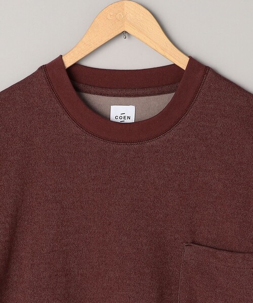 coen(コーエン)の「【吸水速乾/UVカット】配色ポンチ半袖ポケットTシャツ(Tシャツ/カットソー・メンズ・ケリーグリーン/ワインレッド/ネイビー・M/S/XL/L)」の5枚目の写真