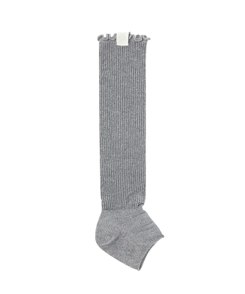 Open Toe Sheer Long Leg Warmer (Gray)（レッグウォーマー）｜MINCO