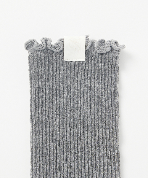 Open Toe Sheer Long Leg Warmer (Gray)（レッグウォーマー）｜MINCO