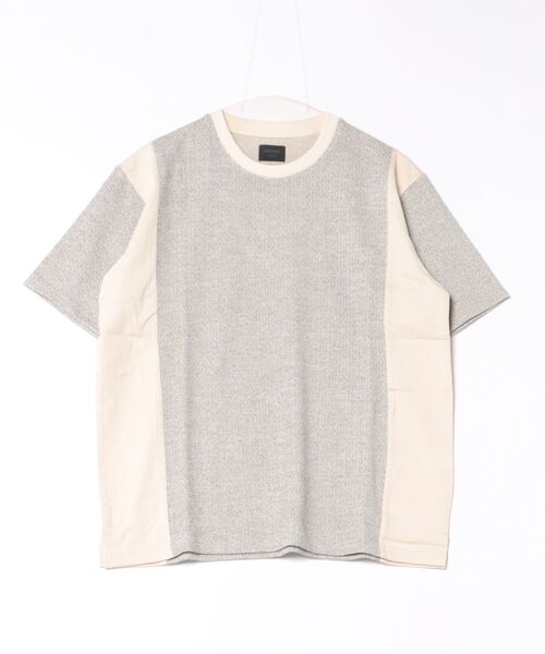 ARCHIVER(アーカイバ)の「【RES】【MMMM】イレギュラーテレコ サイドパネルドTEE(Tシャツ/カットソー・メンズ・ベージュ・MEDIUM)」の1枚目の写真