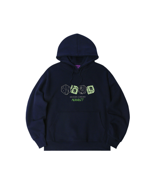 NUHABIT（ニューハビット）の「N/H C-DICE オーバーサイズ 裏起毛 フードパーカー (GOH4-6NH1375)（パーカー・メンズ・ネイビー/ホワイト/ブラック/ライトグレー/アッシュグレー/アイボリー・MEDIUM/LARGE/X-LARGE）」の6枚目の写真