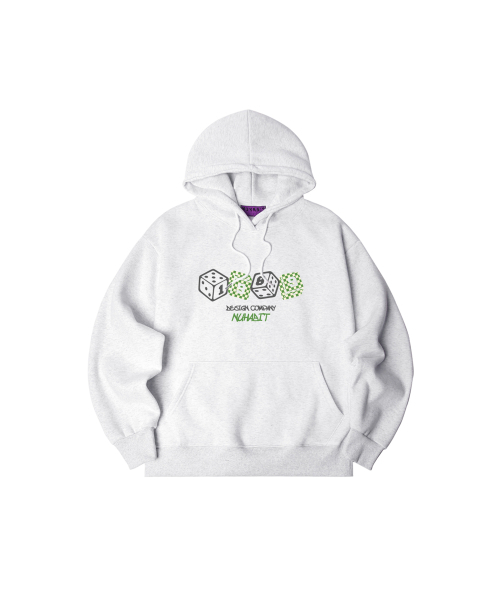 NUHABIT（ニューハビット）の「N/H C-DICE オーバーサイズ 裏起毛 フードパーカー (GOH4-6NH1375)（パーカー・メンズ・ネイビー/ホワイト/ブラック/ライトグレー/アッシュグレー/アイボリー・MEDIUM/LARGE/X-LARGE）」の10枚目の写真