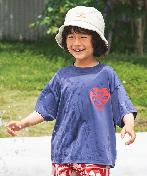 BREEZE(ブリーズ)の「【接触冷感/サマーエール】冷っほーい!半袖Tシャツ_UVカット(Tシャツ/カットソー・キッズ・ネイビー/オフホワイト/イエロー/ミント・140/130/120/110/100/90/80)」の3枚目の写真