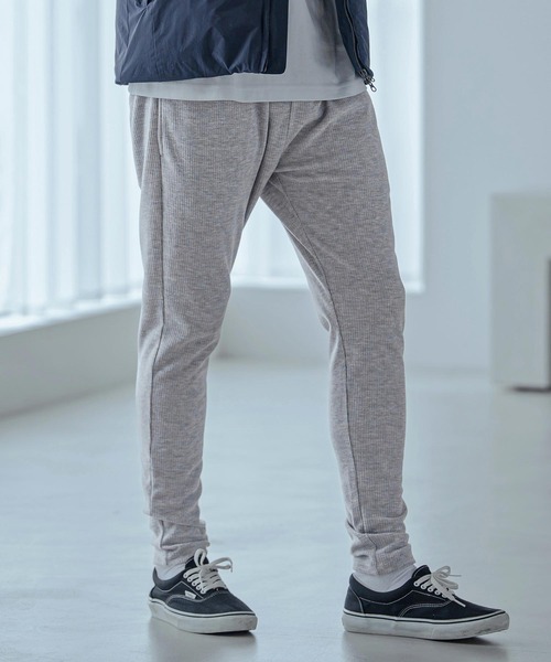 Magine(マージン)の「mp15250-Ribbed Bonded Brushed Slim Easy Pants スリムイージーパンツ(MGN-263-032)(その他パンツ・メンズ・ブラック/杢グレー/ライトベージュ・44/46/48)」の4枚目の写真