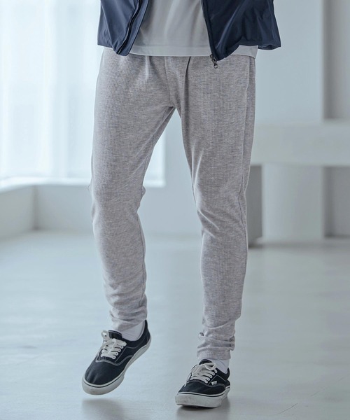 Magine(マージン)の「mp15250-Ribbed Bonded Brushed Slim Easy Pants スリムイージーパンツ(MGN-263-032)(その他パンツ・メンズ・ブラック/杢グレー/ライトベージュ・44/46/48)」の5枚目の写真