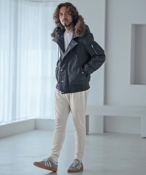 Magine(マージン)の「mp15250-Ribbed Bonded Brushed Slim Easy Pants スリムイージーパンツ(MGN-263-032)(その他パンツ・メンズ・ブラック/杢グレー/ライトベージュ・44/46/48)」の22枚目の写真