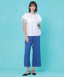 ANAYI | スラブリネンライクアシメタックワイドパンツ(その他パンツ)