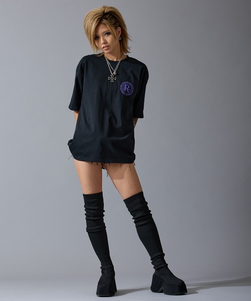 RUSS-K（ラスケー）の「【RUSS-K】別注 プリント 半袖Tシャツ（Tシャツ/カットソー・メンズ・ホワイト/ブラック系・SMALL/MEDIUM/LARGE）」の10枚目の写真