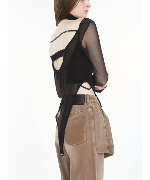 SORIN（ソリン　）の「Layered Like Damage Jeans / レイヤードライクダメージジーンズ（デニムパンツ・レディース・ブラウン/インディゴブルー・36/38）」の13枚目の写真