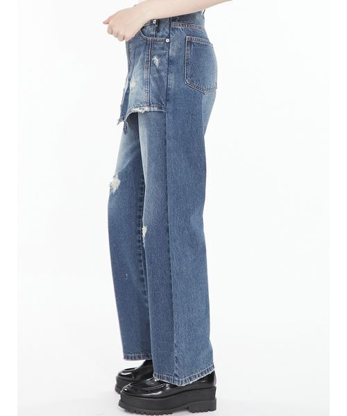 SORIN（ソリン　）の「Layered Like Damage Jeans / レイヤードライクダメージジーンズ（デニムパンツ・レディース・ブラウン/インディゴブルー・36/38）」の19枚目の写真