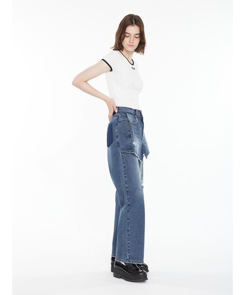 SORIN（ソリン　）の「Layered Like Damage Jeans / レイヤードライクダメージジーンズ（デニムパンツ・レディース・ブラウン/インディゴブルー・36/38）」の22枚目の写真