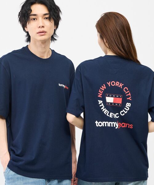 tommy jeans(トミー ジーンズ)の「ユニセックス 90’sクレストショートスリーブTシャツ(Tシャツ/カットソー・レディース・ホワイト/ネイビー/レッド系6・X-SMALL/X-LARGE/SMALL/MEDIUM/LARGE)」の1枚目の写真