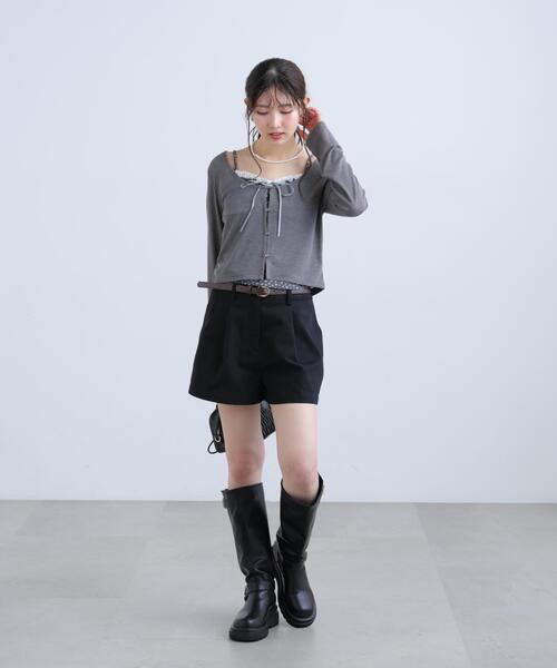 FREE'S MART(フリーズマート)の「◆花柄キャミ×カーディガンセット(Tシャツ/カットソー・レディース・グレー/ホワイト/ブラウン・FREE)」の12枚目の写真