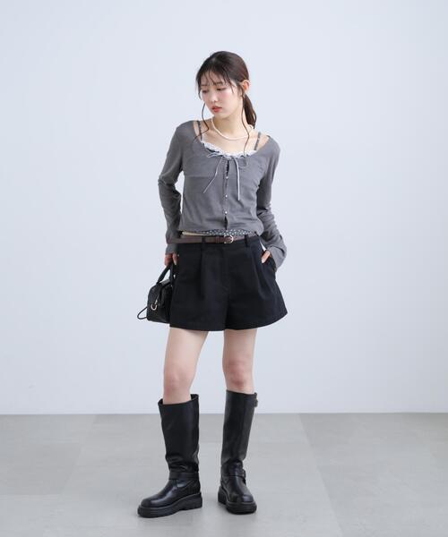 FREE'S MART(フリーズマート)の「◆花柄キャミ×カーディガンセット(Tシャツ/カットソー・レディース・グレー/ホワイト/ブラウン・FREE)」の13枚目の写真