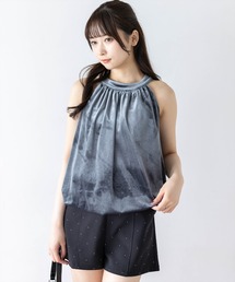 clear | ホルターネックベロアバルーントップス［骨格ウェーブ／きれいめ］(Tシャツ/カットソー)