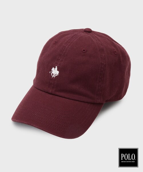 POLO BCS（ポロ ビーシーエス）の「POLO BCS/プレイヤー刺繍キャップ（キャップ・メンズ・ベージュ/ボルドー/モスグリーン/ネイビー・00）」の8枚目の写真