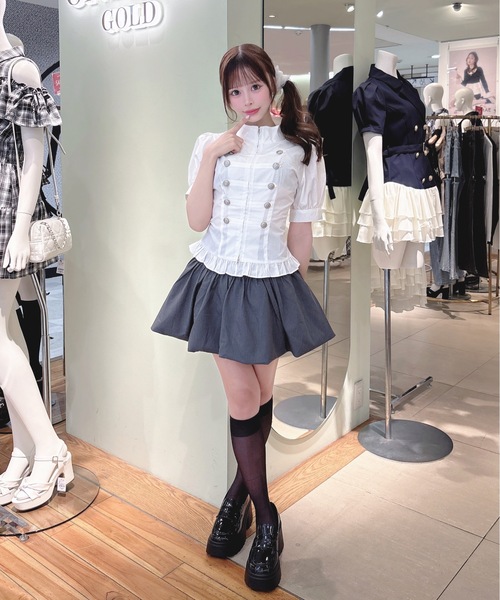 one way(ワンウェイ)の「ナポレオンパフスリーブブラウス(シャツ/ブラウス・レディース・ブルー系その他/ブラウン系その他/ブラック系その他/オフホワイト・FREE)」の22枚目の写真