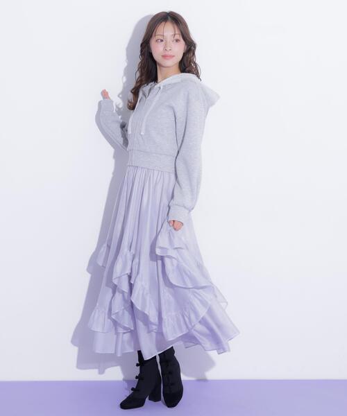 JILL by JILL STUART(ジルバイジルスチュアート)の「レーストリムフーディー(パーカー・レディース・ベージュ/グレー/ブラウン・FREE)」の10枚目の写真