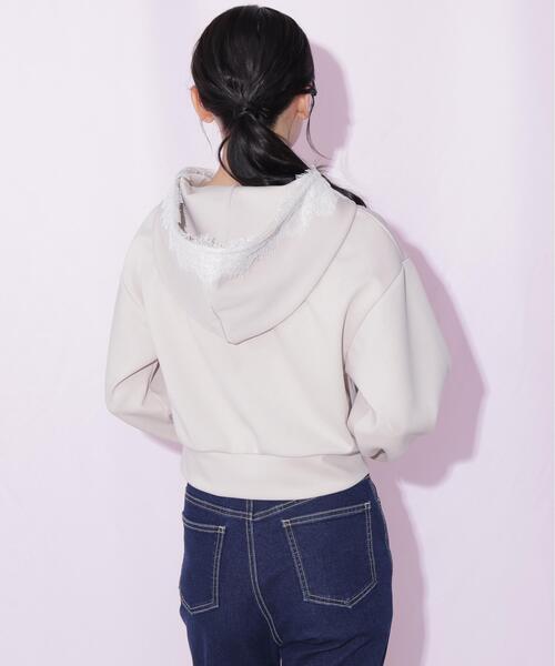 JILL by JILL STUART(ジルバイジルスチュアート)の「レーストリムフーディー(パーカー・レディース・ベージュ/グレー/ブラウン・FREE)」の21枚目の写真