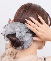 Logo satin ribbon fur chouchou(eme10630)（シュシュ）｜M me eme