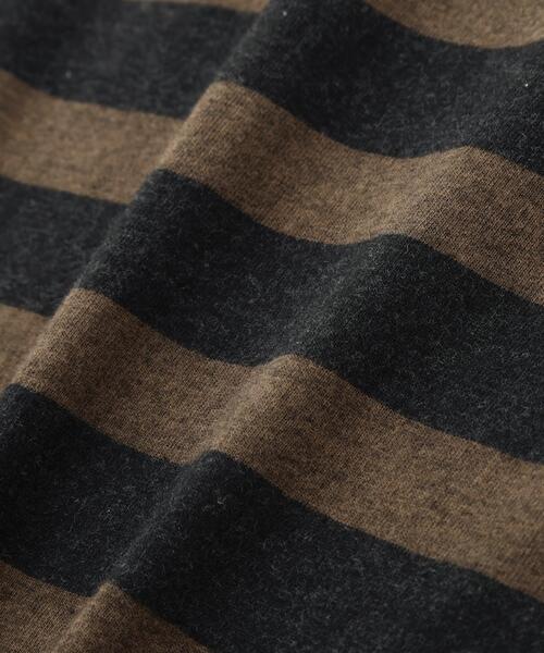 MHL.(エムエイチエル)の「LIGHT COTTON MELANGE STRIPE(Tシャツ/カットソー・メンズ・ブラウン・MEDIUM/LARGE)」の8枚目の写真