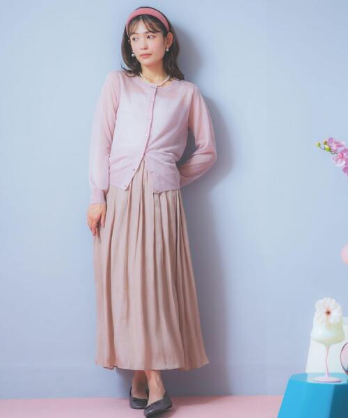 ITS'DEMO(イッツデモ)の「ラメニットクルーネックカーディガン(カーディガン/ボレロ・レディース・ブラック/オフホワイト/ピンク/ブラウン系・00)」の15枚目の写真