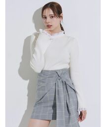 ニットレースハイネックニット