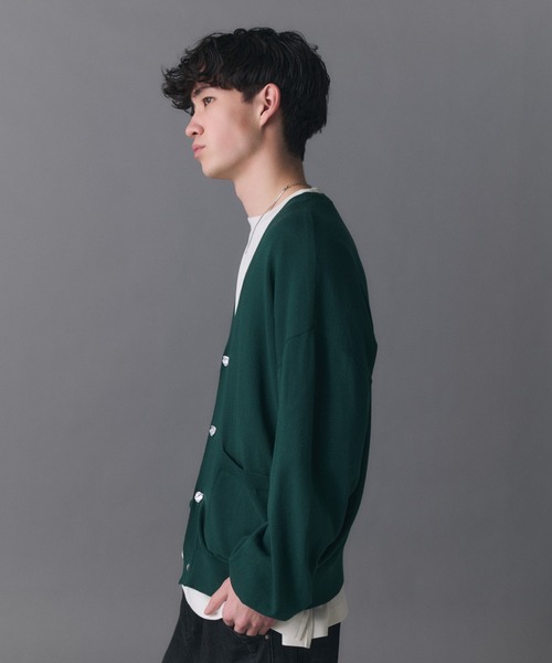 Confirm(コンファーム)の「Stone-like Button Cardigan / ストーンライクボタンカーディガン メンズ レディース ユニセックス(カーディガン/ボレロ・メンズ・ネイビー/ブラック/グリーン・L/S/M)」の7枚目の写真