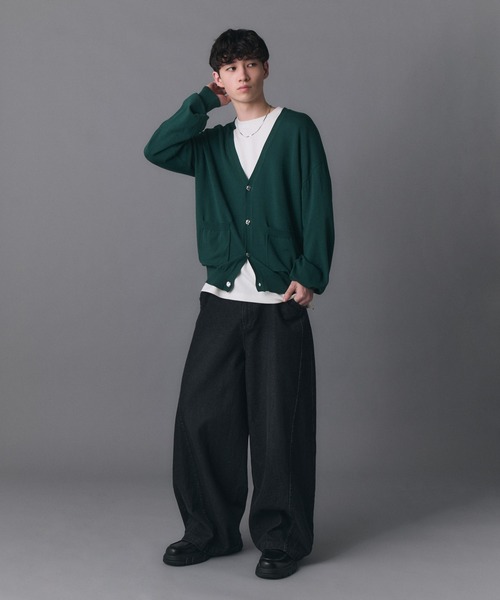 Confirm(コンファーム)の「Stone-like Button Cardigan / ストーンライクボタンカーディガン メンズ レディース ユニセックス(カーディガン/ボレロ・メンズ・ネイビー/ブラック/グリーン・L/S/M)」の13枚目の写真