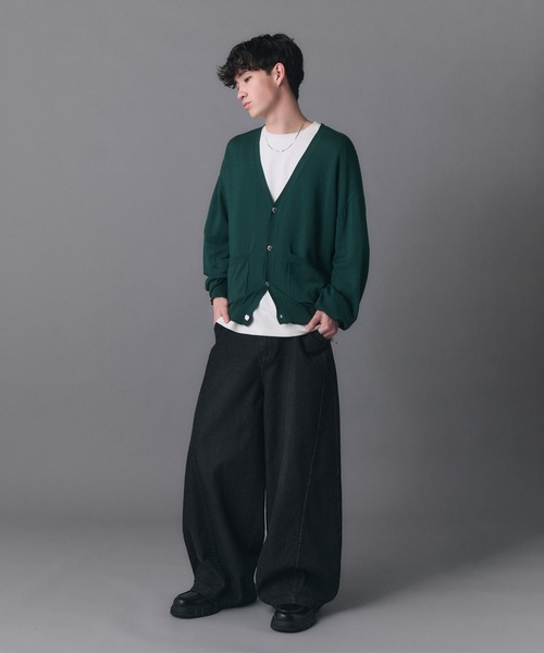 Confirm(コンファーム)の「Stone-like Button Cardigan / ストーンライクボタンカーディガン メンズ レディース ユニセックス(カーディガン/ボレロ・メンズ・ネイビー/ブラック/グリーン・L/S/M)」の14枚目の写真