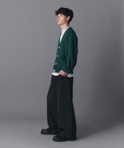 Confirm(コンファーム)の「Stone-like Button Cardigan / ストーンライクボタンカーディガン メンズ レディース ユニセックス(カーディガン/ボレロ・メンズ・ネイビー/ブラック/グリーン・L/S/M)」の15枚目の写真