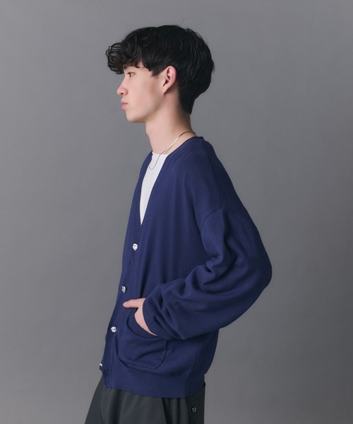 Confirm(コンファーム)の「Stone-like Button Cardigan / ストーンライクボタンカーディガン メンズ レディース ユニセックス(カーディガン/ボレロ・メンズ・ネイビー/ブラック/グリーン・L/S/M)」の19枚目の写真