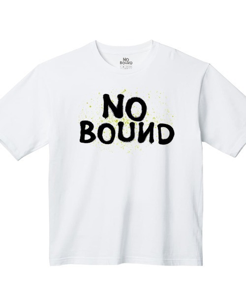 NOBOUND(ノーバウンド)の「NOBOUND(ノーバウンド) 半袖Tシャツ ロゴ スプラッシュペイント プリント ビッグシルエット カットソー メンズ ユニセックス(Tシャツ/カットソー・メンズ・ホワイト/ブラック/スモークピンク/ダルブルー系・XL/L/M)」の2枚目の写真